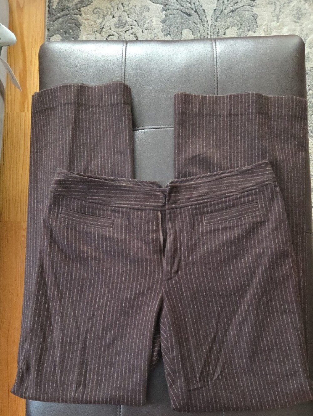 Banana Republic Dark Brown Pinstripe Dress Pants